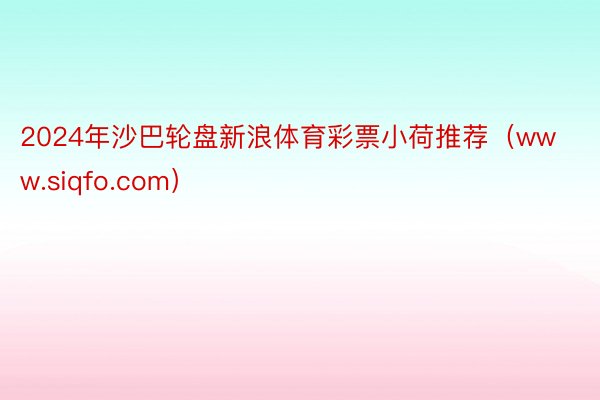 2024年沙巴轮盘新浪体育彩票小荷推荐（www.siqfo.com）